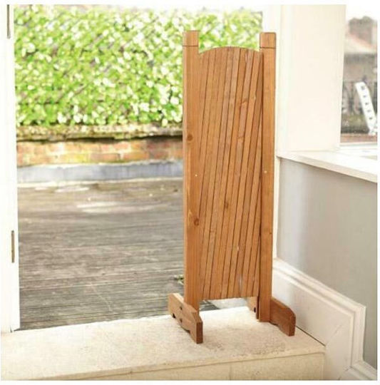 Expandable Fence Divider Dog 90x30-117cm in Brown Color 90 x 30cm