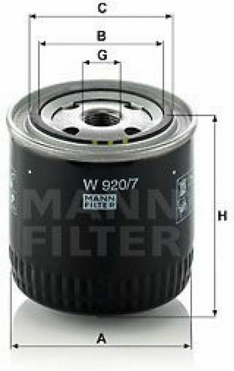 Mann Filter Filtru de Ulei Auto pentru Scania / Scaun
