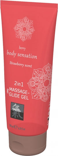 HOT Shiatsu Body Sensation 2in1 Massage & Glide Gel Lubricant Strawberry  200ml | Skroutz.mt