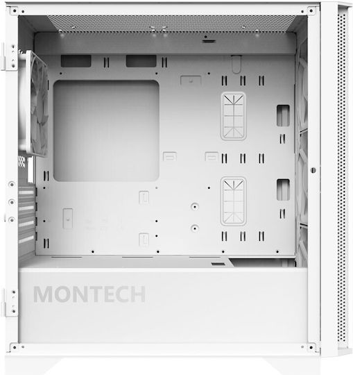 Montech AIR 100 ARGB Gaming Mini Tower Computer Case with Side Window White
