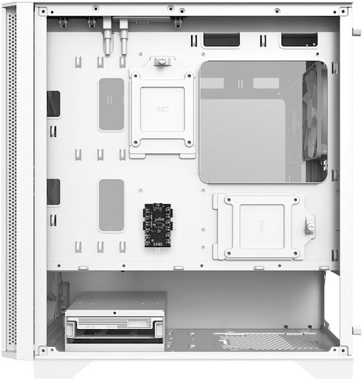 Montech AIR 100 ARGB Gaming Mini Tower Computer Case with Side Window White