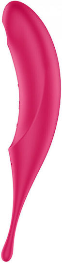 Satisfyer Twirling Pro+ Αναρροφητής Αιδοίου με Δόνηση Hybrid Air Pulse Vibrator Red