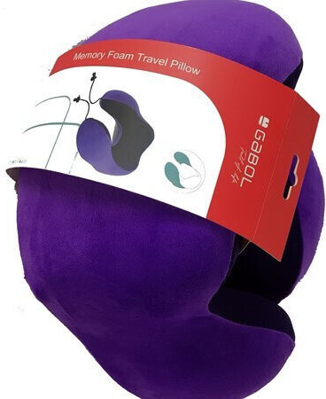 Gabol Memory Foam Purple Travel Pillow