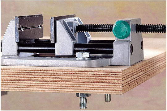 Wolfcraft Fixed Drill Press Vise Made of Steel with Maximum Opening 100mm