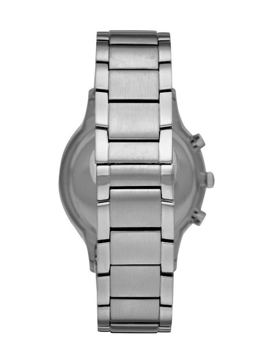 Emporio Armani Renato Men's Watch 40mm Battery Chronograph With Silver Steel Bracelet