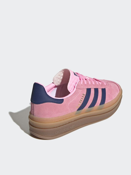 Gazelle Bold Γυναικεία Flatforms Sneakers Pink Glow / Victory Blue / Gum