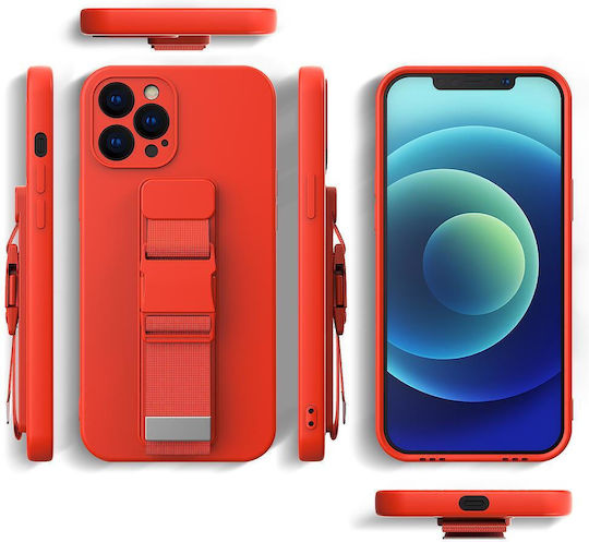 Hurtel Rope Air Bag Back Cover Σιλικόνης 1mm με Λουράκι Κίτρινο (Galaxy S21 5G)