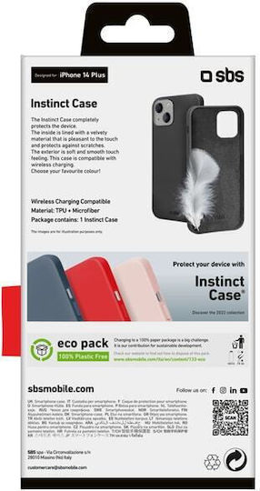 SBS Instinct Back Cover Silicone Black (iPhone 14 Plus)