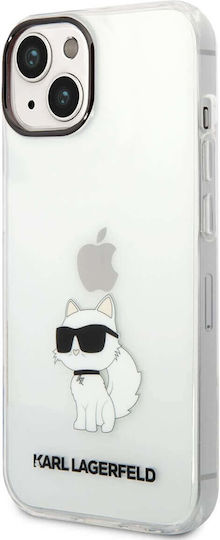 Karl Lagerfeld Choupette Back Cover Silicone Transparent (iPhone 14 Plus)