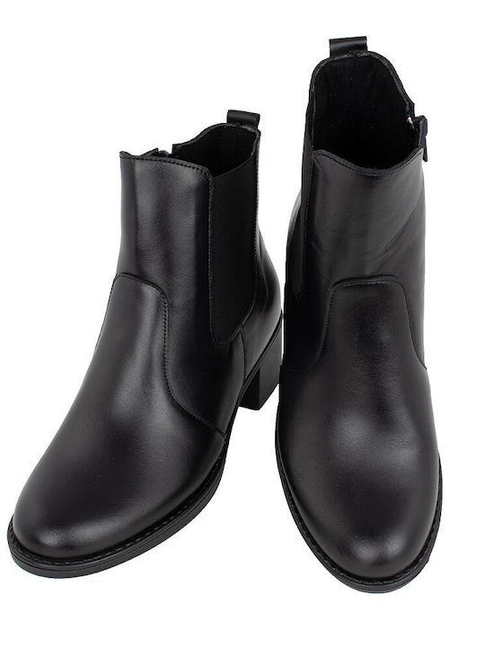 Castor Anatomic Leder Damen Knöchelstiefel Schwarz