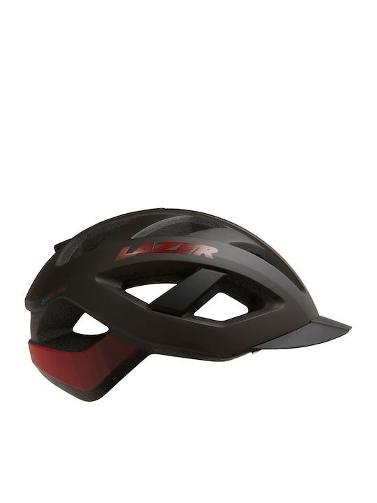 Lazer Cameleon Fahrradhelm Berg mit LED Licht Matte Black/Red