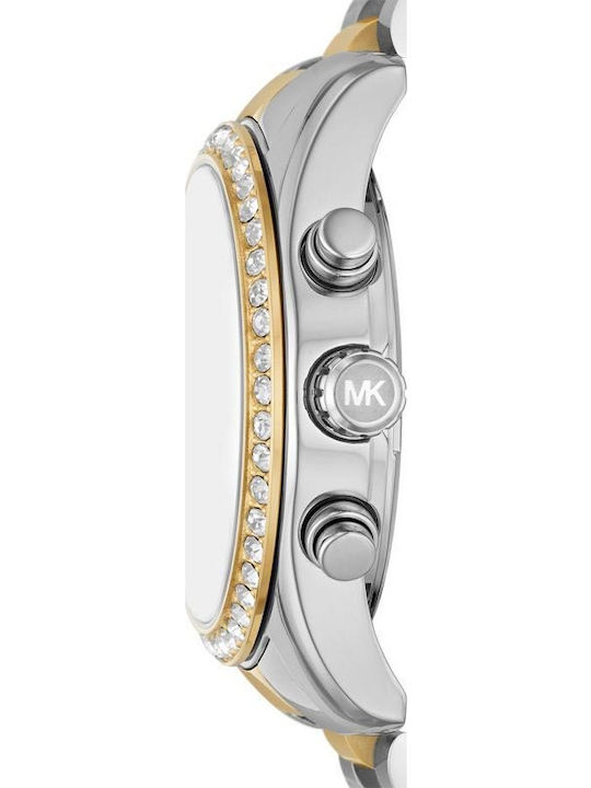 Michael Kors Lexington Damen Uhr Chronograph mit Gold Metallarmband