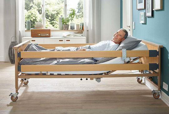 Burmeier DALI STANDARD 24V Electric Polyhedron Hospital Bed with Posted On Brakes Two Sideboards Sidebar 0805071