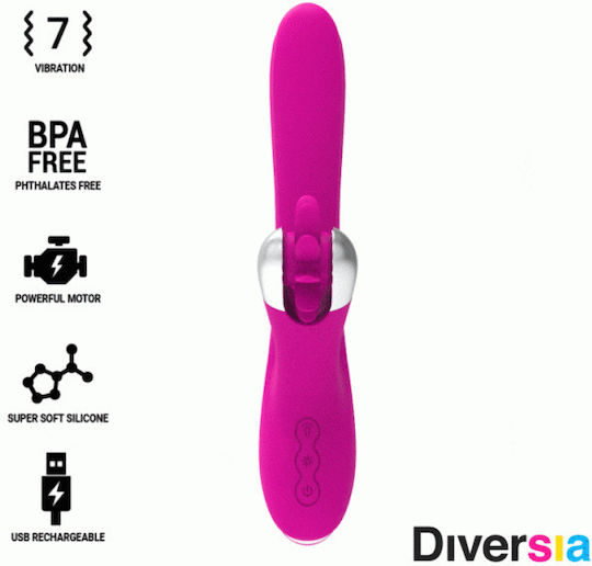 Diversia Bunny Waves Vibrator Rabbit 24cm Pink
