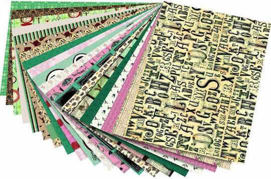 Folia Χαρτόνι Vintage σε Μπλοκ 20 Φύλλων 24x34εκ.