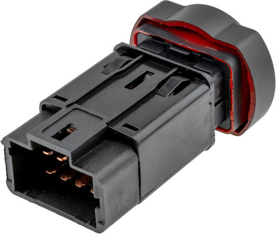 NTY Car Hazard Switch for Dacia Logan / Sandero 8pin Black