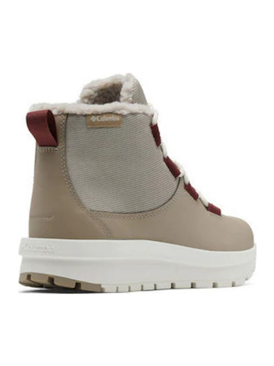 Moritza Leather Women's Ankle Boots Beige