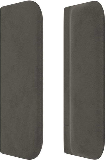 vidaXL Stoff Kopfstütze für Betten Dunkelgrau 163x88cm