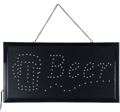 GloboStar Semn static cu LED-uri Cu o singură față Impermeabil 48x25cm Roșu / Albastru / Portocaliu