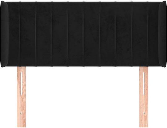 vidaXL Fabric Bed Headboard Black 103x88cm