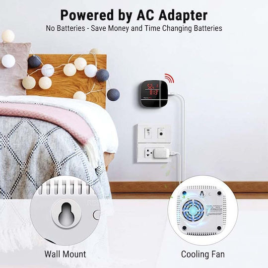 Thermo Pro Smart Wireless Συμβατό με Alexa Θερμόμετρo & Υγρασιόμετρo Επιτοίχιο για Χρήση σε Εσωτερικό Χώρο