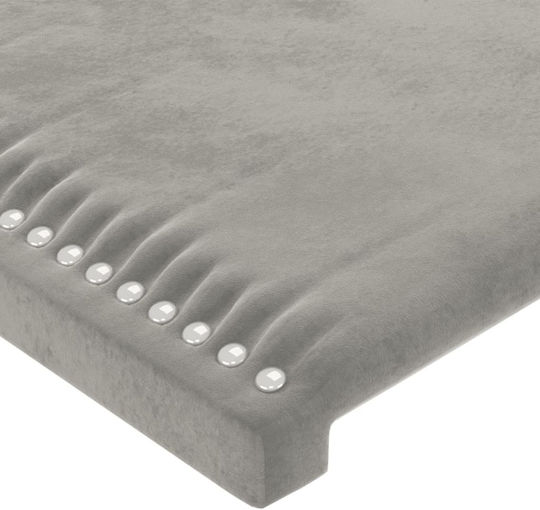 vidaXL Fabric Bed Headboard Light Gray 200x78cm