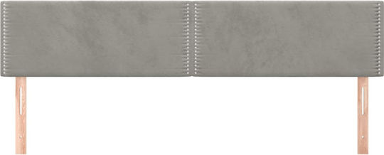 vidaXL Fabric Bed Headboard Light Gray 200x78cm