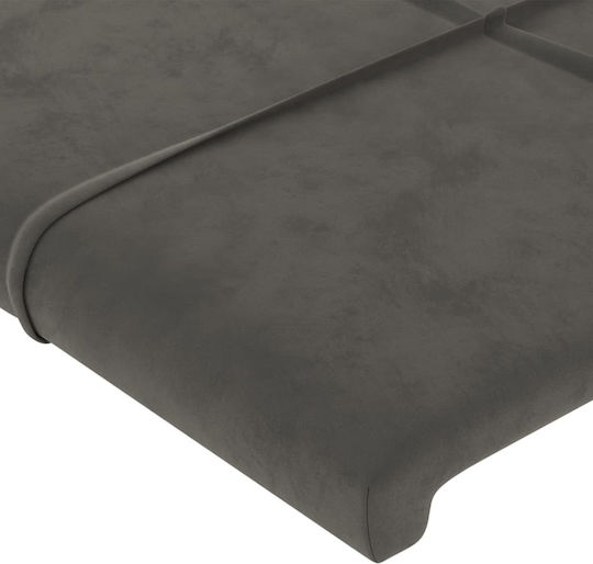 vidaXL Fabric Bed Headboard Dark Gray 90x78cm