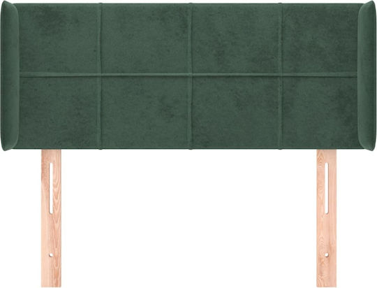 vidaXL Fabric Bed Headboard Dark Green 103x88cm