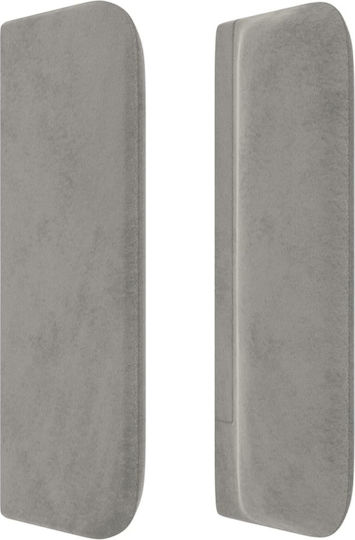 vidaXL Fabric Bed Headboard Light Gray 103x88cm