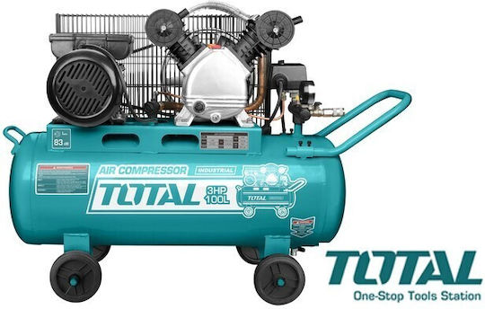 Total Cu o singură fază Compresor de aer 92dB cu Putere 3hp și Rezervor de aer 100lt TC2301006