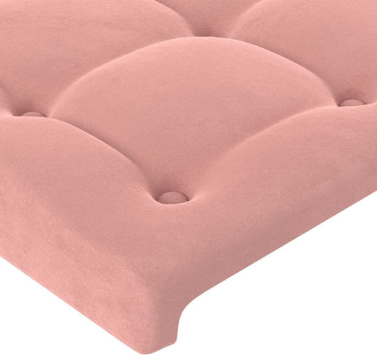 vidaXL Fabric Bed Headboard Pink 103x88cm