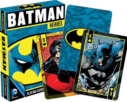 Aquarius DC Comics Heroes Collectible Playing Cards Batman Laminated for Poker Blue