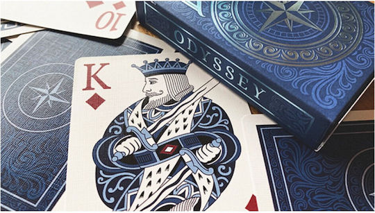 Bicycle Odyssey Playing Cards Laminated for Poker Blue