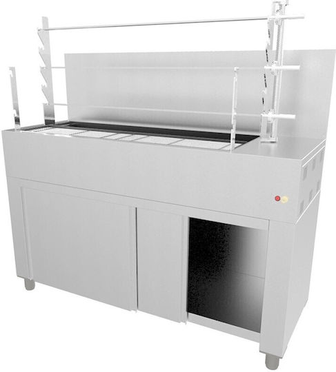 Biokan LG34 Грил с шишчета Въглища с Размери 61x160x154см
