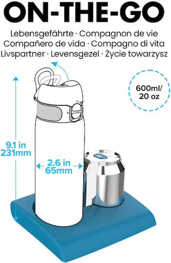 Ion8 Gamer Kids Water Bottle Plastic Non Spill 600ml (Various Designs)