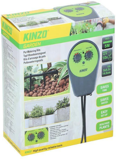 Kinzo Automatic Drip Irrigation System for 10 Pots with Controller