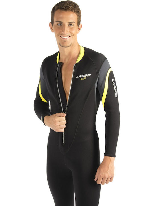 CressiSub Lui Full Wetsuit Double-Lined Shaved With Zip Black 2.5mm
