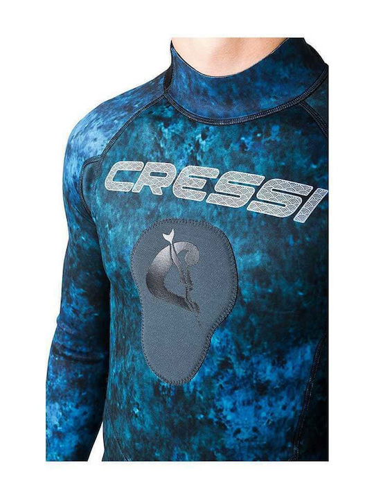 CressiSub Tokugawa Wetsuit Jumpsuit with Chest Pad for Speargun Blue 3mm
