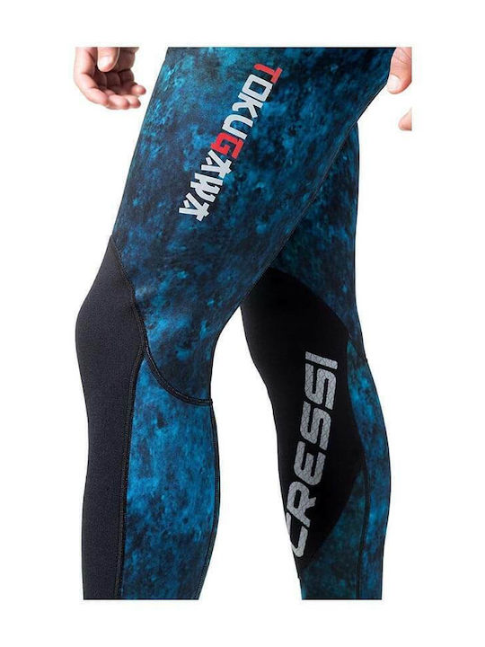CressiSub Tokugawa Wetsuit Jumpsuit with Chest Pad for Speargun Blue 3mm