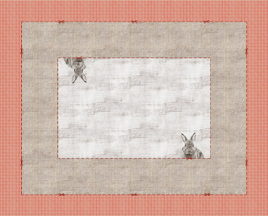 Saint Clair Easter 10 Easter Tablecloth Fabric Ecru 145x220x145cm
