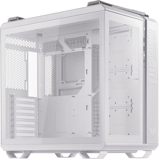 Asus TUF GT502 Gaming Midi Tower Computer Case with Side Window White