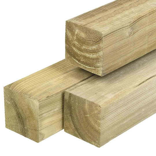 Showood Holz Träger für Gartenzaun aus Holz 200x7x7cm Braun