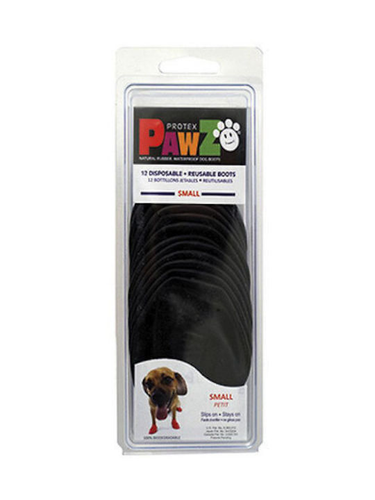 Pawz Κάλτσες Σκύλου XSmall σε Μαύρο Χρώμα 12τμχ