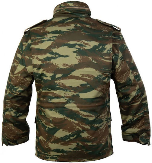 Army Race Μ65 Military Jacket Greek Camouflage Khaki