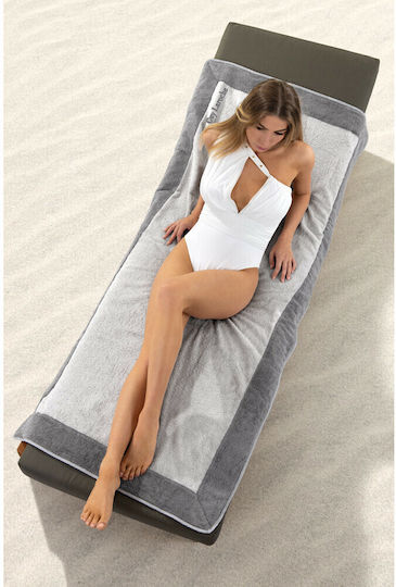 Guy Laroche King Beach Towel Cotton Gray 170x85cm.