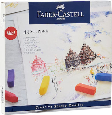 Faber-Castell Soft Pastels Set de creioane colorate cu 48 culori 128248