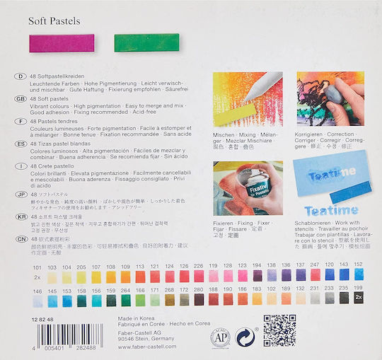 Faber-Castell Soft Pastels Set von Buntstiften mit 48 Farben