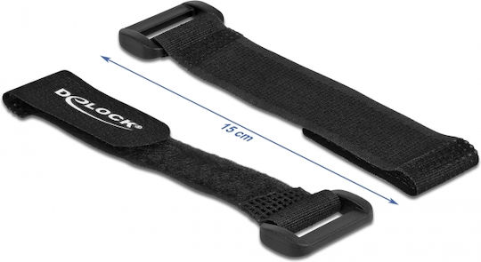 DeLock Cable Ties Plastic 20mm x 150mm in Black Colour (5 pcs) (19525)