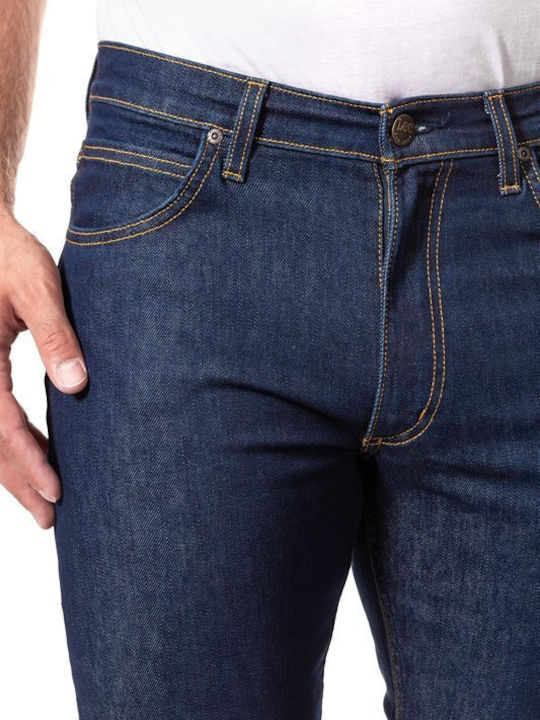 Brooklyn Men's Jeans Pants Elastic with Regular Straight Fit Blue